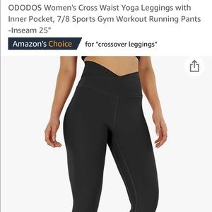 NWT Ododos Criss cross yoga leggings large 7/8 len